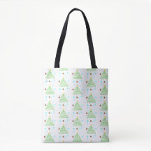 Christmas tree tote bag
