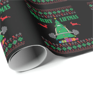 Christmas tree Train reindeer Wrapping Paper