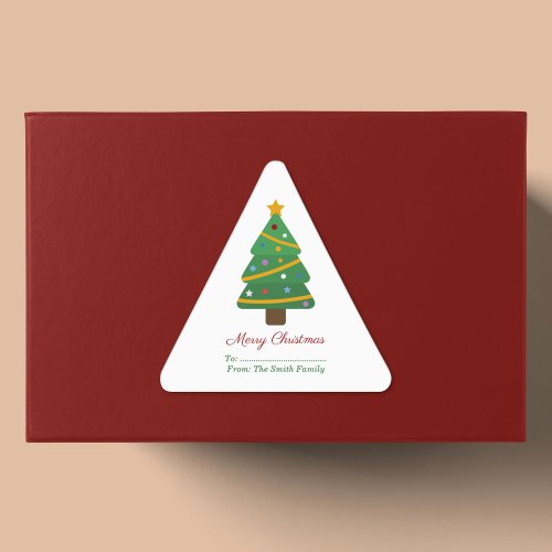 Christmas Tree Triangle Sticker