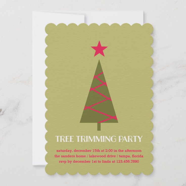 Christmas Tree Trimming Party Invitation Zazzle