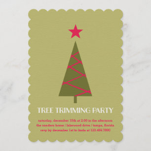 Christmas Tree Trimming Party Invitation