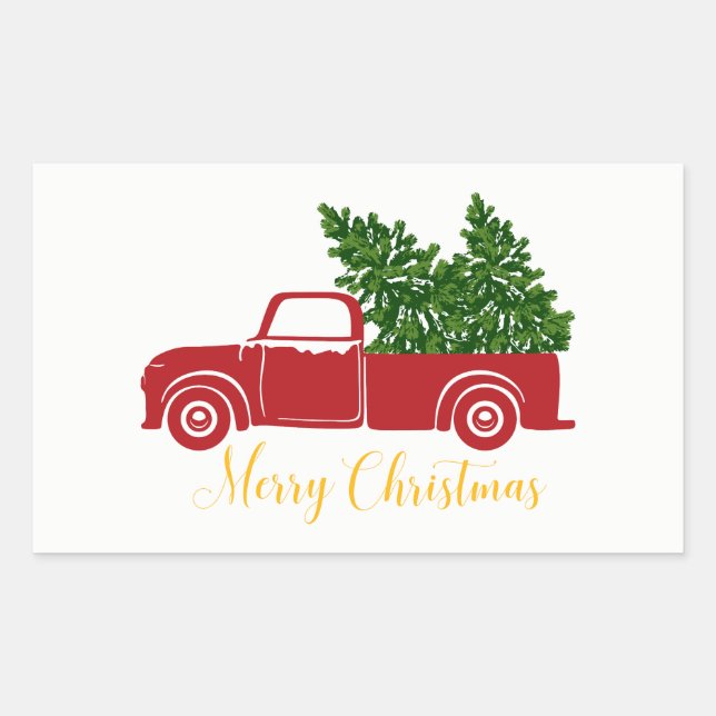 Christmas tree truck Sticker (Front)