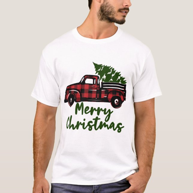 Christmas tree truck T-Shirt (Front)