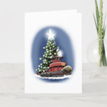 Christmas Tree Tugboat card