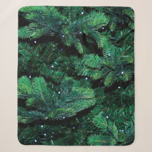 Christmas tree twigs sapling pine sherpa blanket