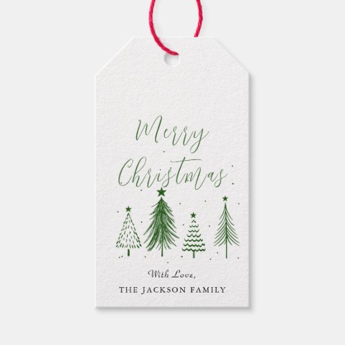 Christmas Tree Vector Merry Christmas  Gift Tags