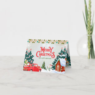 Christmas Tree Village Holiday Card