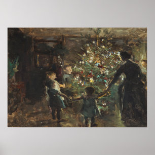 Christmas Tree Vintage Art Poster