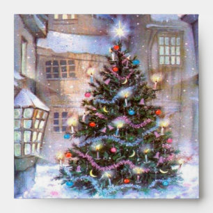Christmas Tree Vintage Envelope