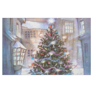 Christmas Tree Vintage Fabric