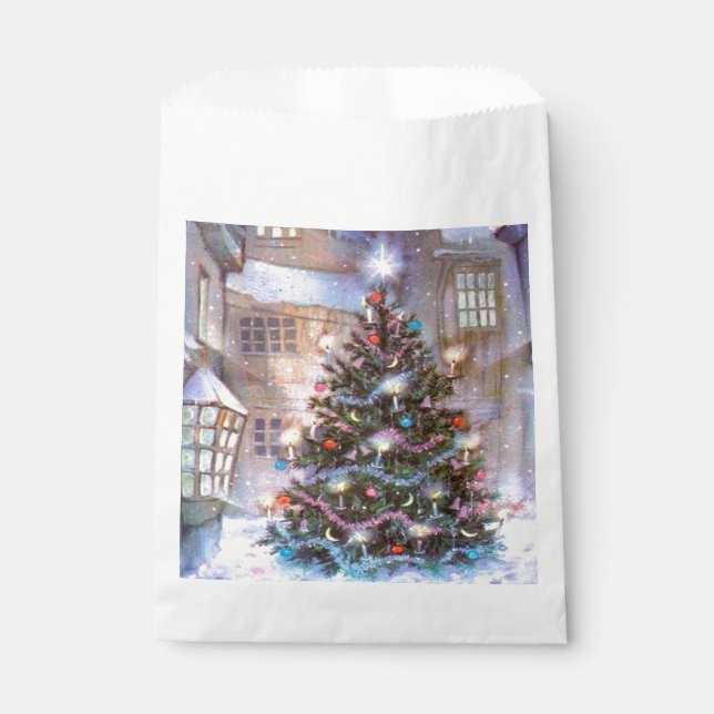Christmas Tree Vintage Favor Bag (Front)