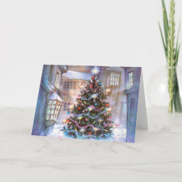 Christmas Tree Vintage Holiday Card