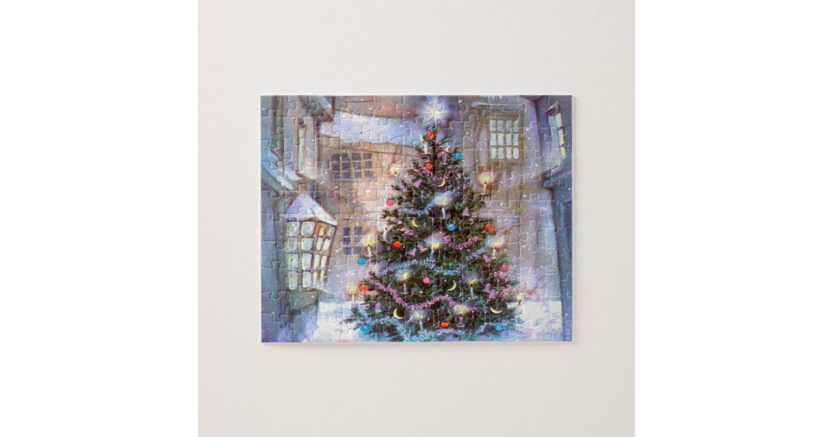 Christmas Tree Vintage Jigsaw Puzzle | Zazzle.com