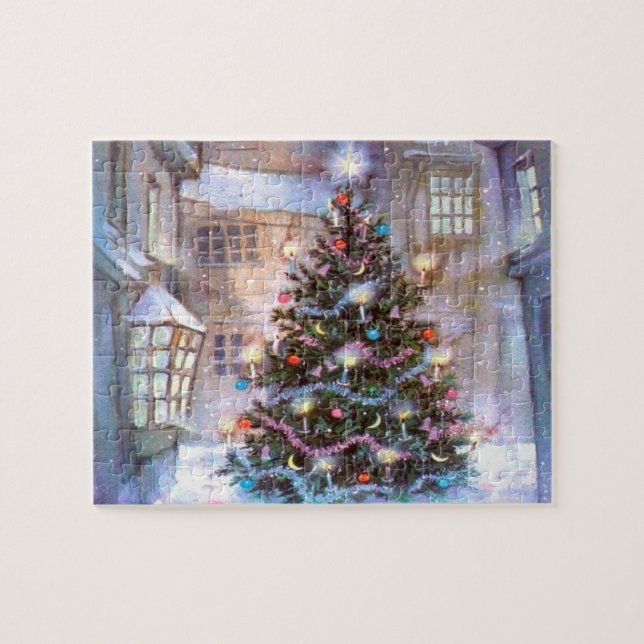 Christmas Tree Vintage Jigsaw Puzzle (Horizontal)