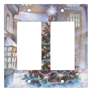 Christmas Tree Vintage Light Switch Cover