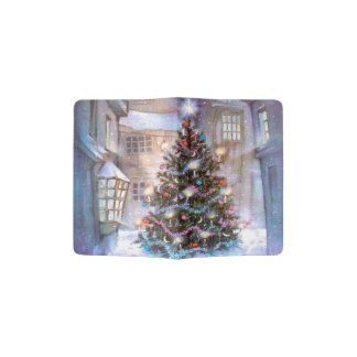 Christmas Tree Vintage Passport Holder