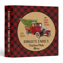 Christmas Tree Vintage Red Truck Plaid Photo Album 3 Ring Binder Christmas Tree Vintage Red Truck Plaid Photo Album 3 Ring Binder