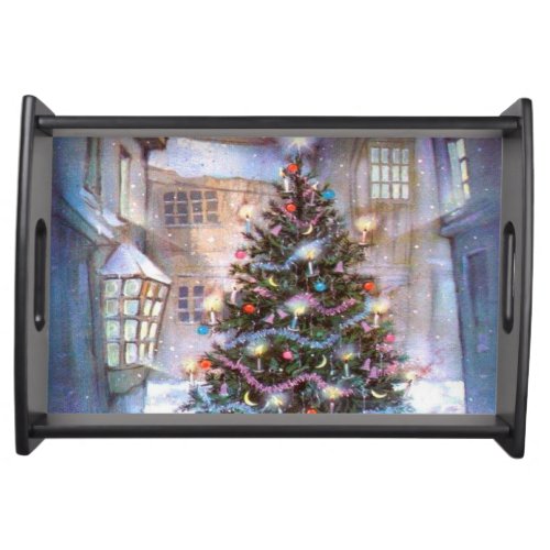 Christmas Tree Vintage Serving Tray