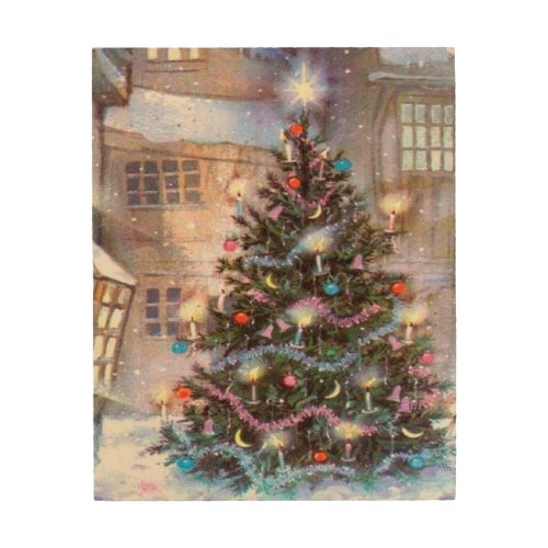 Christmas Tree Vintage Wood Wall Decor