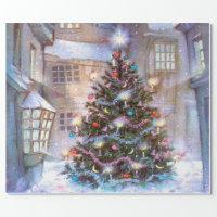 Christmas Tree Vintage Wrapping Paper