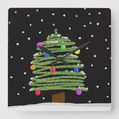 Christmas Tree Wall Clock