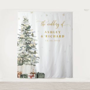 Christmas Tree Wedding Backdrops