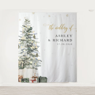 Christmas Tree Wedding Backdrops