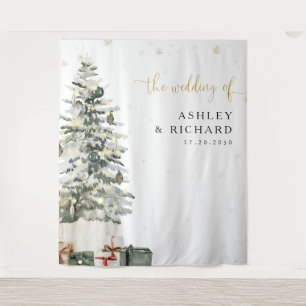 Christmas Tree Wedding Backdrops