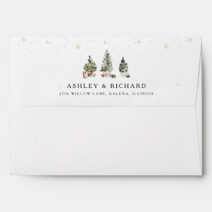 Christmas Tree Wedding Envelope