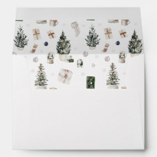 Christmas Tree Wedding Envelope
