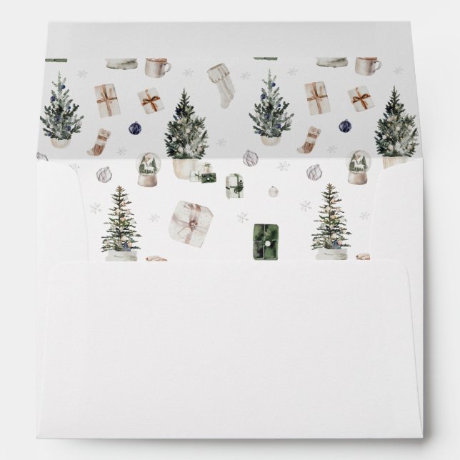 Christmas Tree Wedding Envelope (Back (Bottom))
