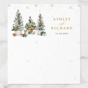 Christmas Tree Wedding Envelope Liner