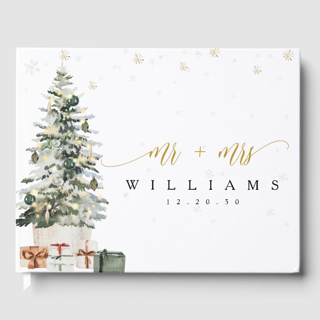 Christmas Tree Wedding Guest Book (Front)