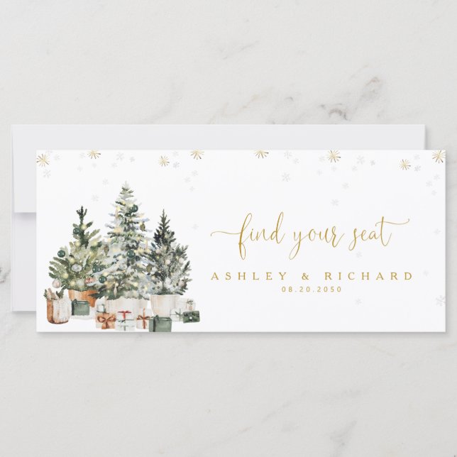Christmas Tree Wedding Head Table Sign (Front)