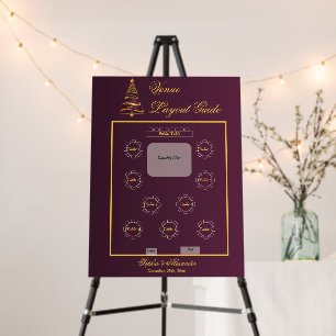 Christmas Tree Wedding Room Plan Seating Chart Foam Board