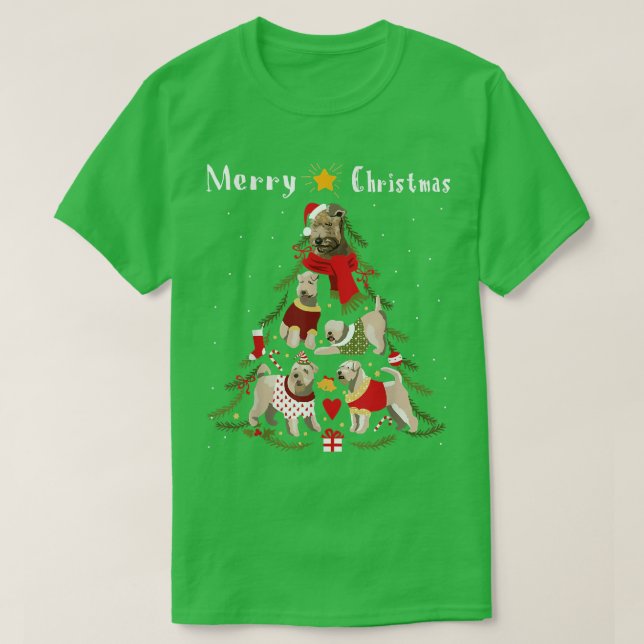 Christmas Tree Wheaten Terrier Lover Xmas  T-Shirt (Design Front)
