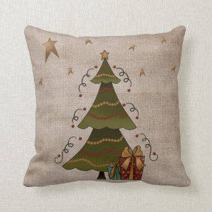 Christmas Tree Whimsy Throw Pillow
