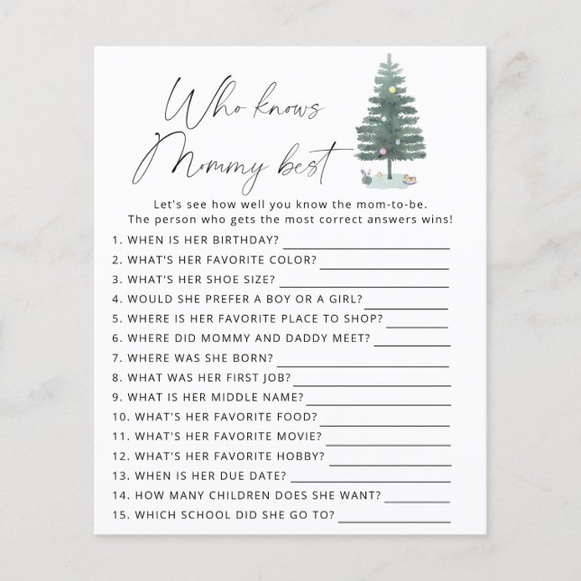 Christmas tree - Who knows mommy best (Front)