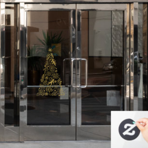 Christmas Tree window decals vinyl window cling