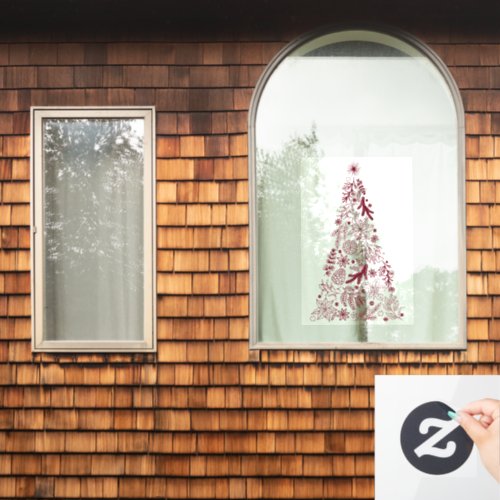 Christmas Tree window decals vinyl window cling