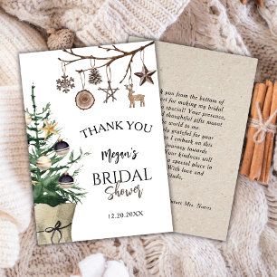 Christmas Tree   Winter Bridal Shower Thank You Card