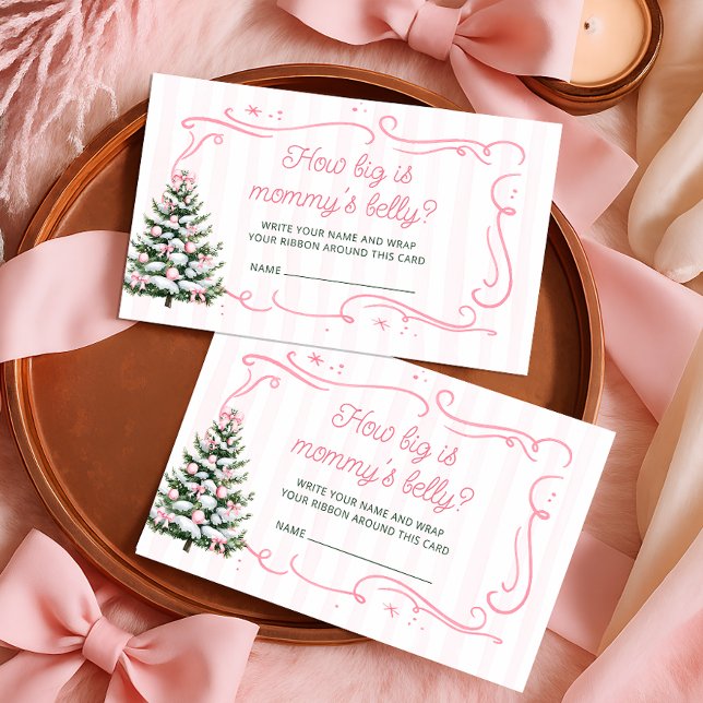 Christmas Tree Winter How Big Is Mommy's Belly Enclosure Card (Creator Uploaded)