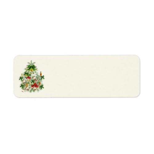 Christmas Tree With Candles Address Labels
