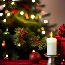 Christmas Tree With Candles