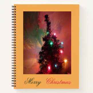 Christmas Tree with Colorful Lights Notebook