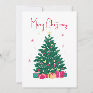 Christmas Tree with Gifts Holiday Card