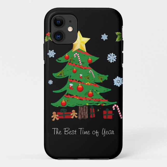 Christmas Tree with Gifts Holiday iPhone 5 Case (Back)