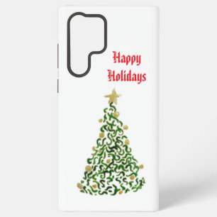Christmas Tree with Gold Balls and Star Samsung Galaxy S22 Ultra Case