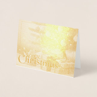 Christmas Tree with Golden Presents Foil Card
