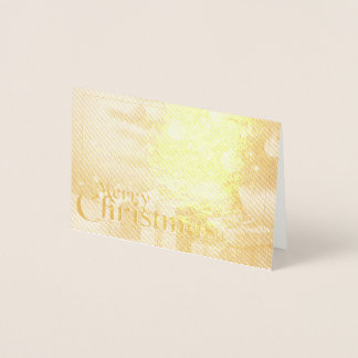 Christmas Tree with Golden Presents Foil Card